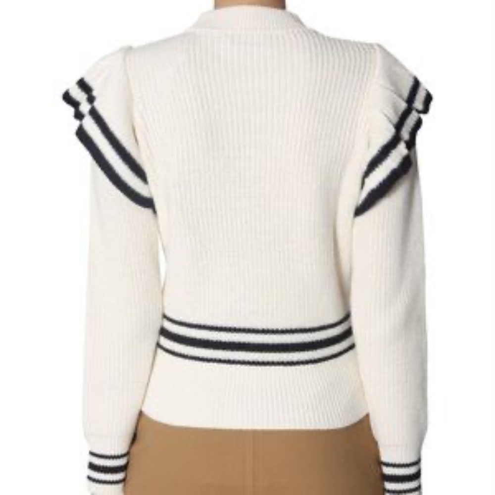 Self-Portrait Ivory Wool Blend Sweater  M New - Picture 5 of 10